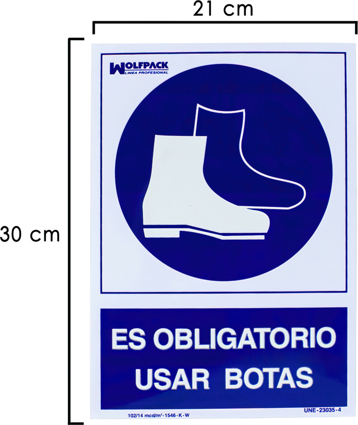 Wolfpack Cartel Obligatorio Uso De Botas 30x21 cm. 15050520