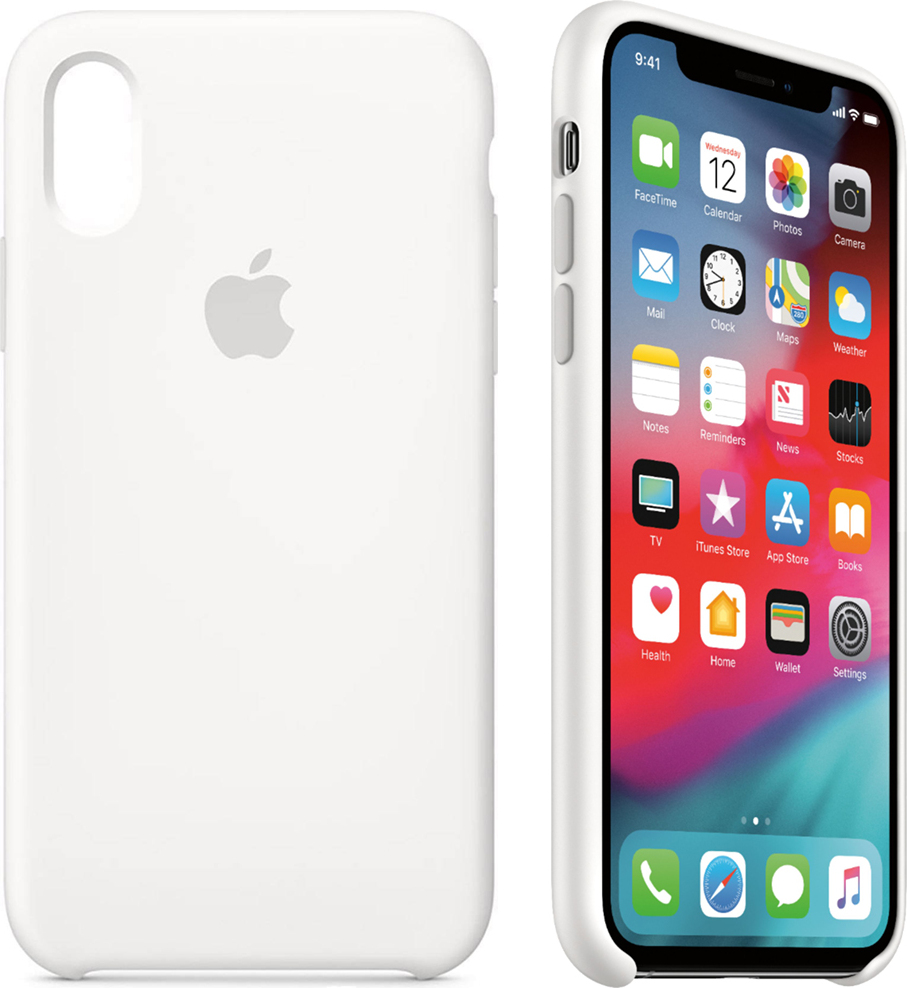 Apple iPhone XS Silikónové puzdro Biele puzdro na mobilný telefón Ochranný zadný kryt