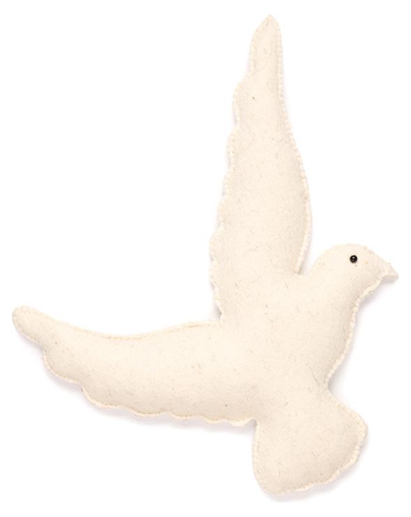 KidsDepot Kick Filz Vogel Creme / Weiß | KidsDepot 565881