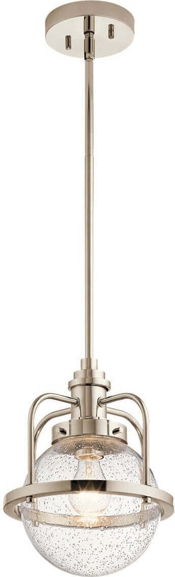 Elstead Lighting Elstead Triocent Hängeleuchte E27 Poliertes Nickel Klar IP44 QN-TRIOCENT-P-PN