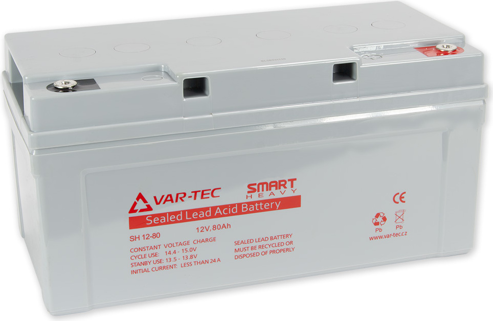 VAR-TEC Smart Heavy 12V/80Ah - Batterie SH12-80, Lebensdauer 6-10 Jahre