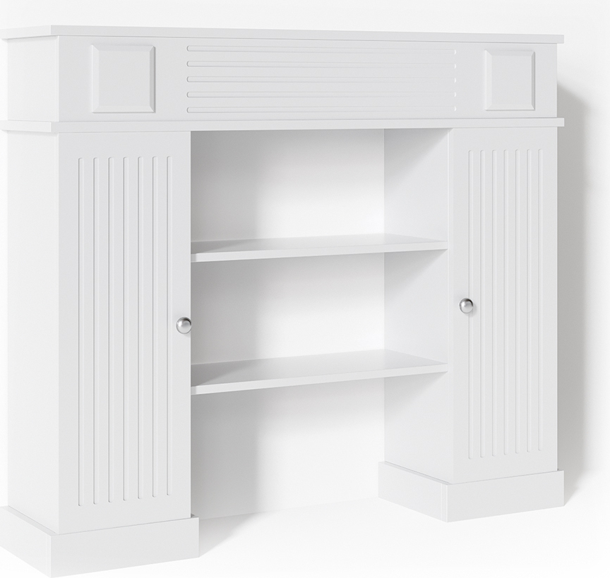 Kaminumrandung Vicco Weiß 119.5 x 103 cm, Model 28243