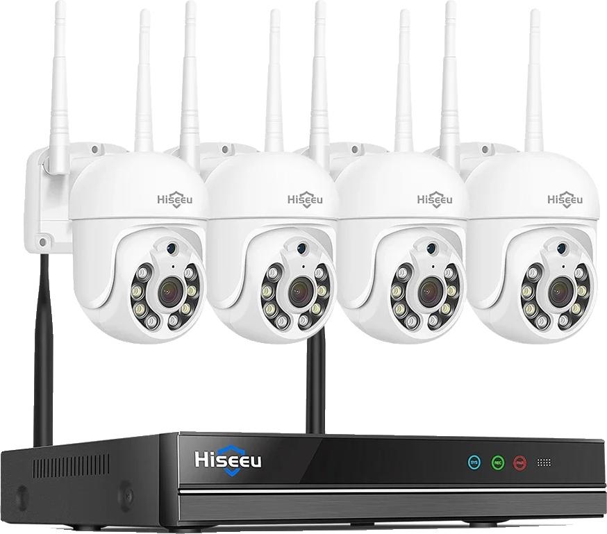 Bezpečnostný kamerový systém, rozlíšenie 3MP/5MP, obojsmerný zvuk, 10CH NVR 4 kamery, 3T（Vonkajšie športy）