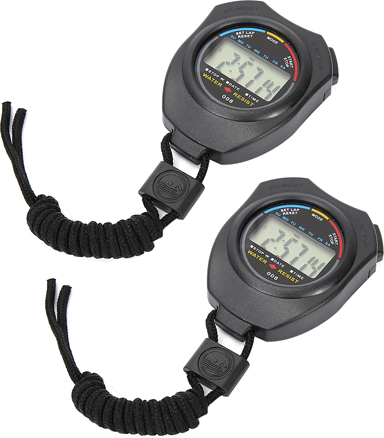 Cocosity Multifunktions-Stoppuhr,Stoppuhr-Timer,Hand-Stoppuhr,Digitaler LCD-Stoppuhr-Timer,Sport-Stoppuhr-Timer