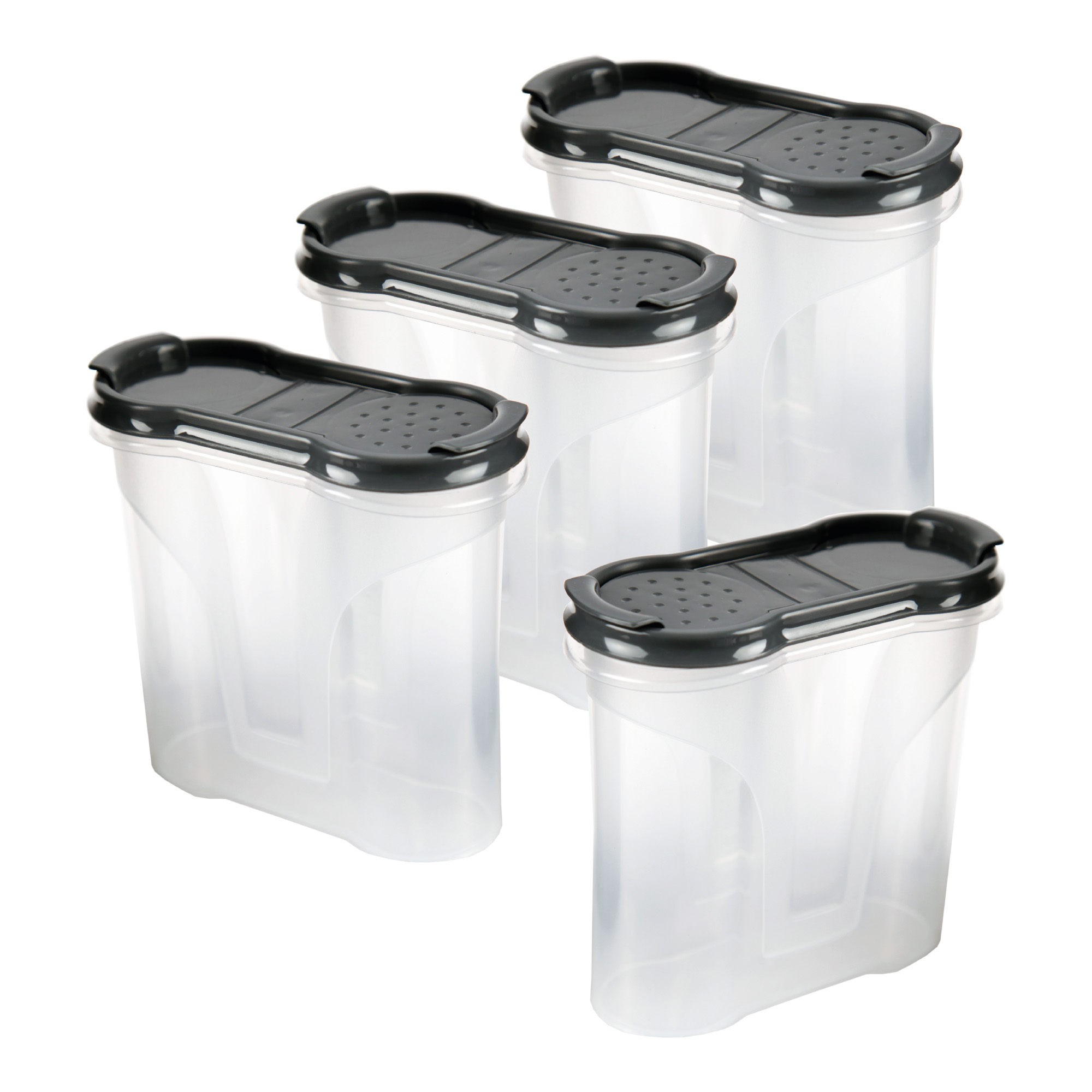 Bestlivings Gewürzdosen 300ml ( 1er Pack - Schwarz ) Aufbewahrungsboxen für Gewürze - Luftdichte Schüttdose aus BPA freien Kunststoff, Vorratsdose mit Deckel 06299