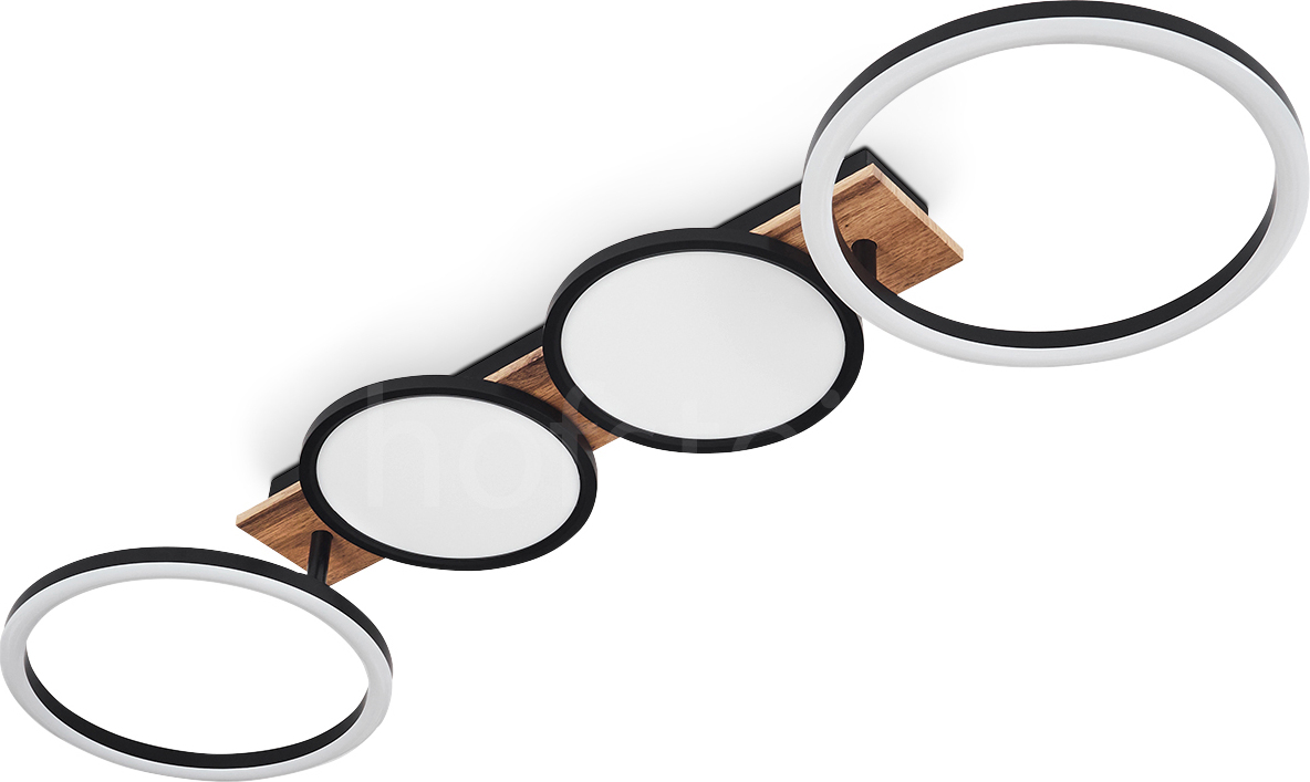 hofstein Casamassella »Casamassella« Deckenlampe, Metall/MDF/Kunststoff, Holzoptik/Schwarz H3662373