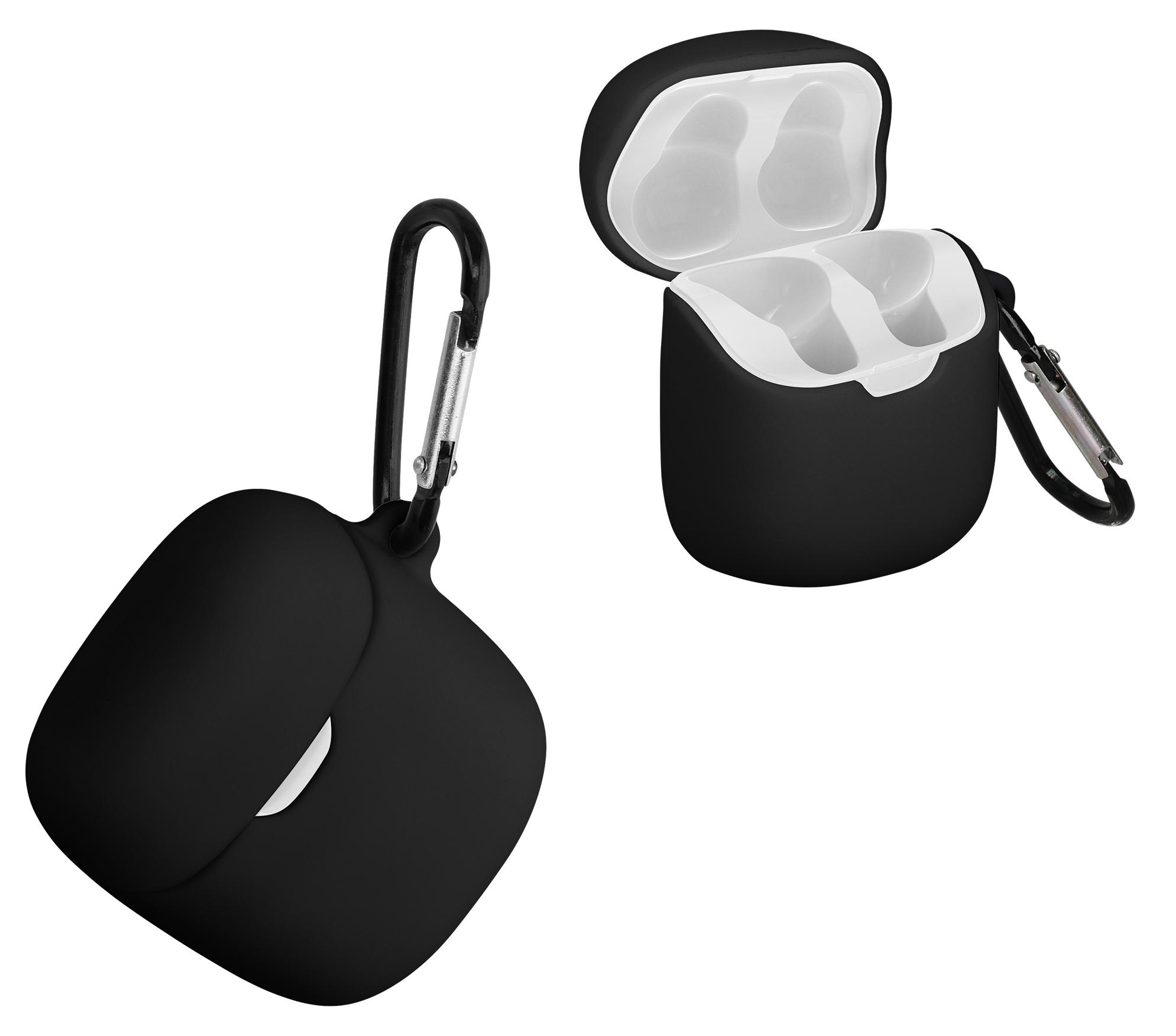 kwmobile Hülle kompatibel mit JBL Tune 220TWS / 225TWS Hülle - Kopfhörer Case - TPU Silikon Cover - Schutzhülle in Schwarz 52994.01