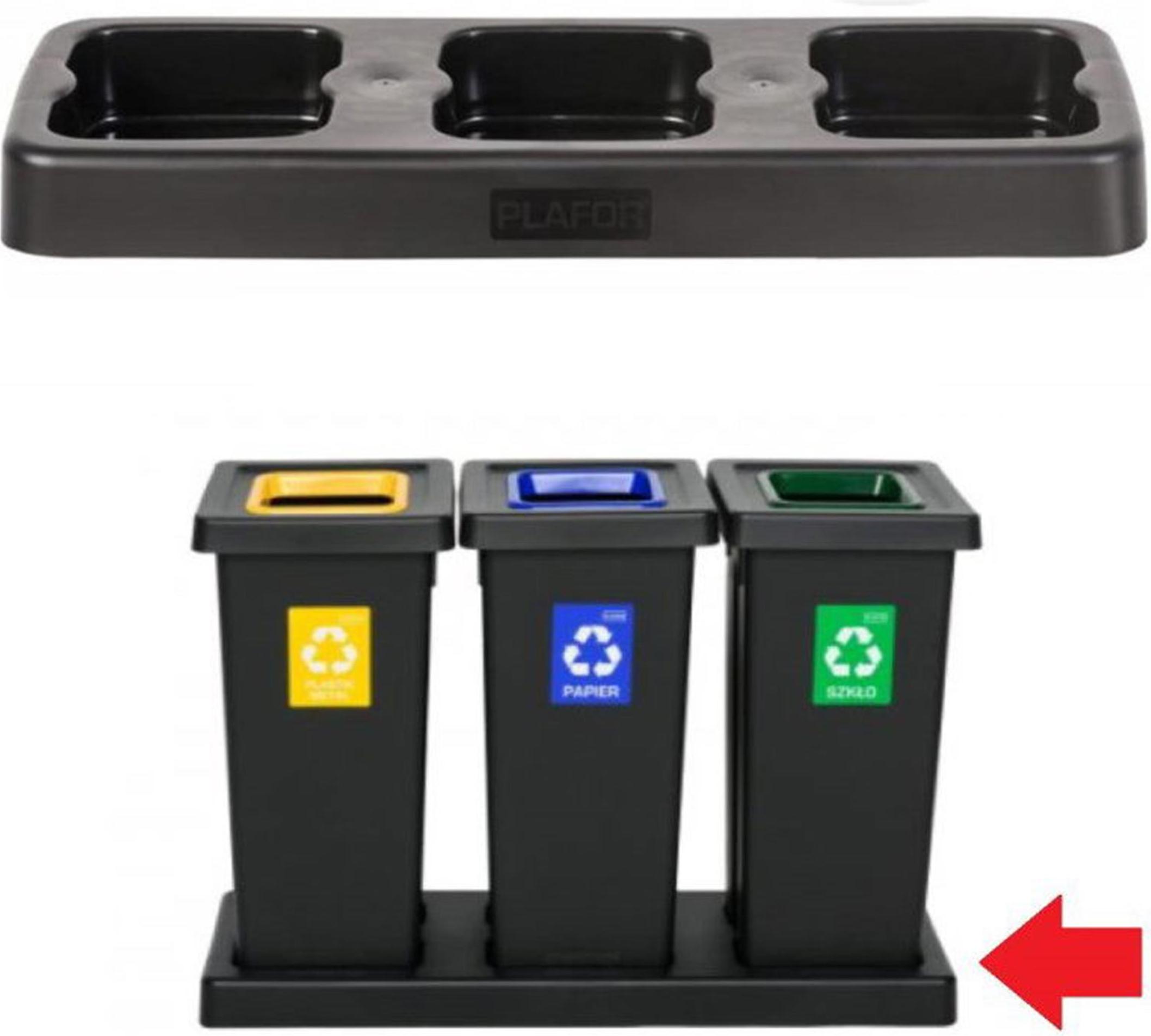 Plafor – Fit Bin 53 l – Recycling – Grau