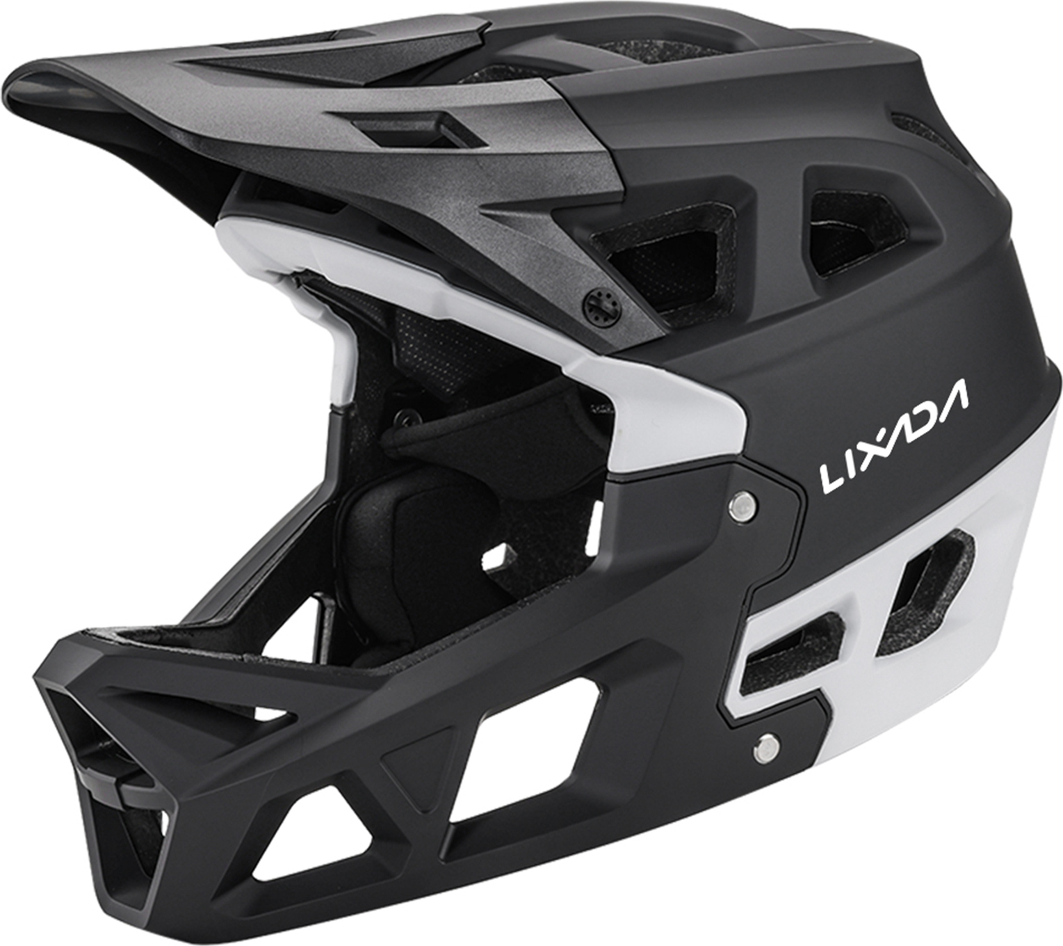 Lixada Vollgesichts-Mountainbike-Helm für Erwachsene, Fullface BMX Helme, Racing Downhill MTB-Helm für Mountainbike M