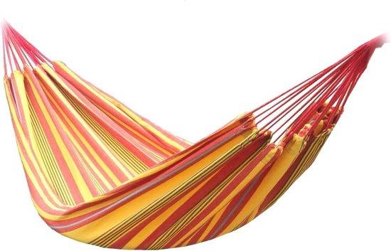 Famanu Hängematte, 220 x 160 cm - aus natürlicher Baumwolle - einfach zu befestigen - zur Stressreduktion - für den Innenbereich, Garten, Outdoor-Bereich, Camping