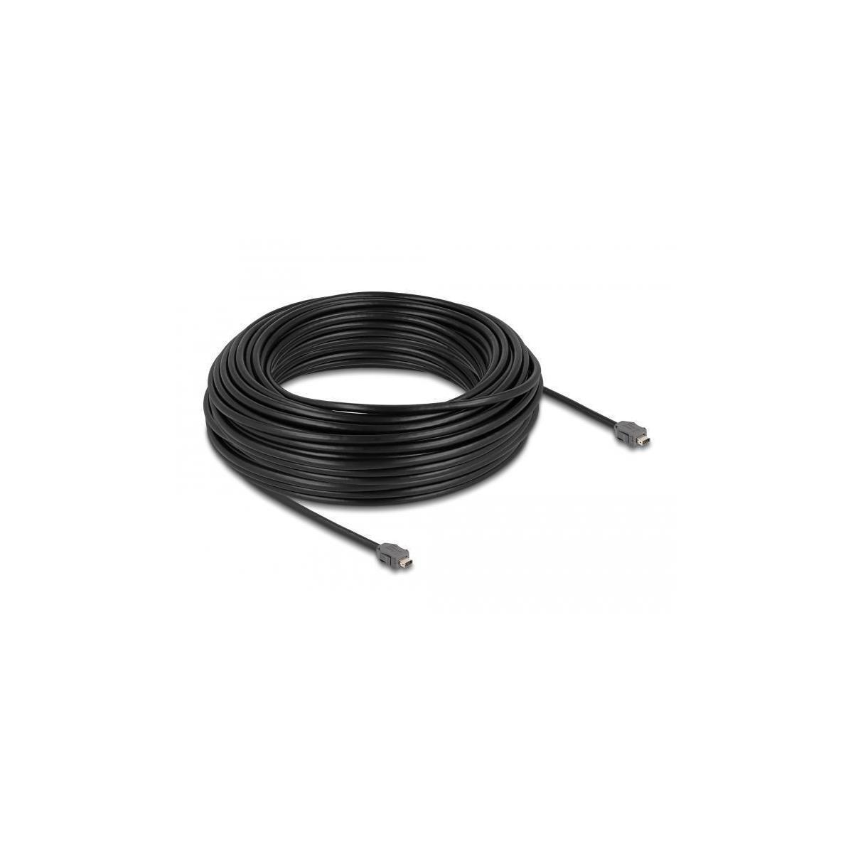DeLOCK Kabel ix Industrial® (A-Kodierung) Stecker zu Stecker Cat.7 30 m, 30 m, Cat7, S/FTP (S-STP), ix Industrial (A-coded), ix Industrial (A-coded), Schwarz 82026