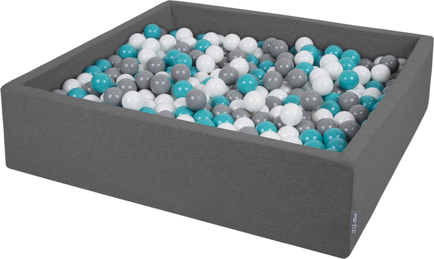 Bain Billes Sensoriel Piscine à Balles KiddyMoon 90x30 Cm Avec 200 Balles - Jeu D'éveil Sensoriel Pour Enfants Jouet Développement Enfant