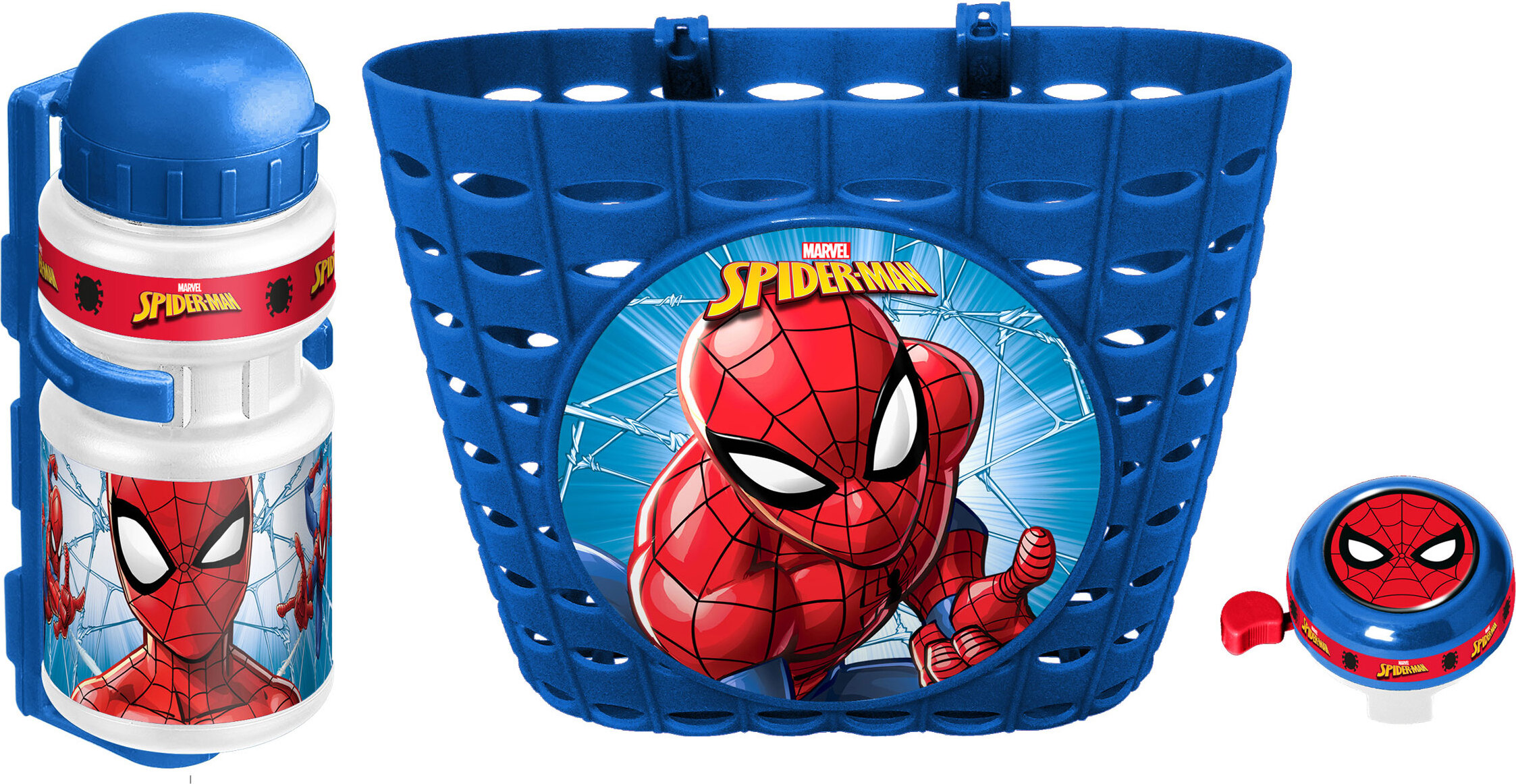 MARVEL Spider-Man Kinder Fahrradzubehör Blau 3-teilig SM250508