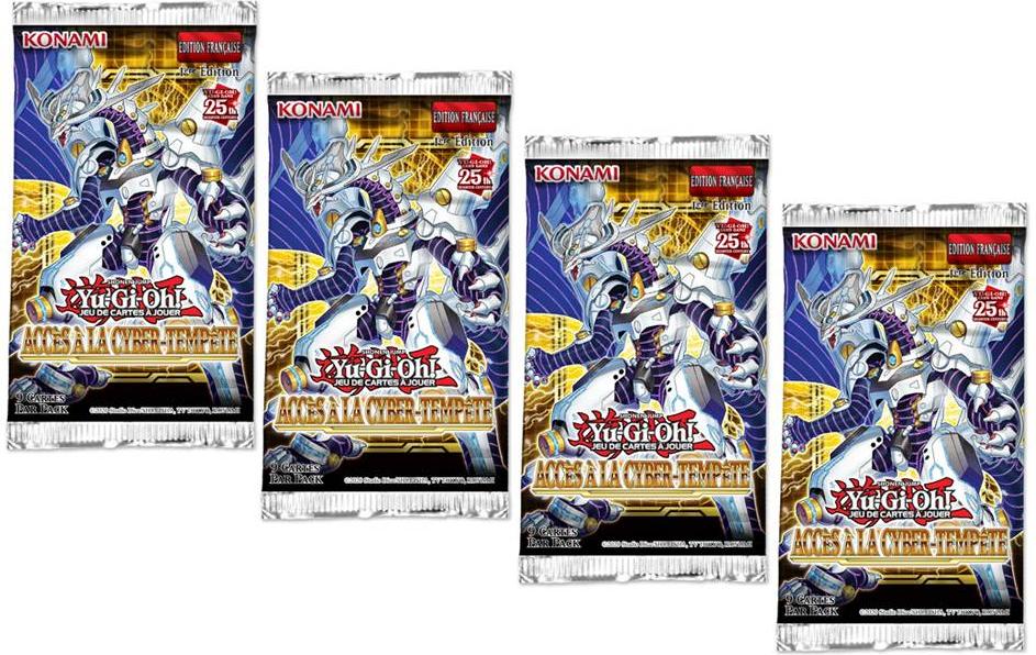 Konami Yu-Gi-Oh!, 4er Booster-Set Cyberstorm Access Karten, Mehrfarbig W0718X4