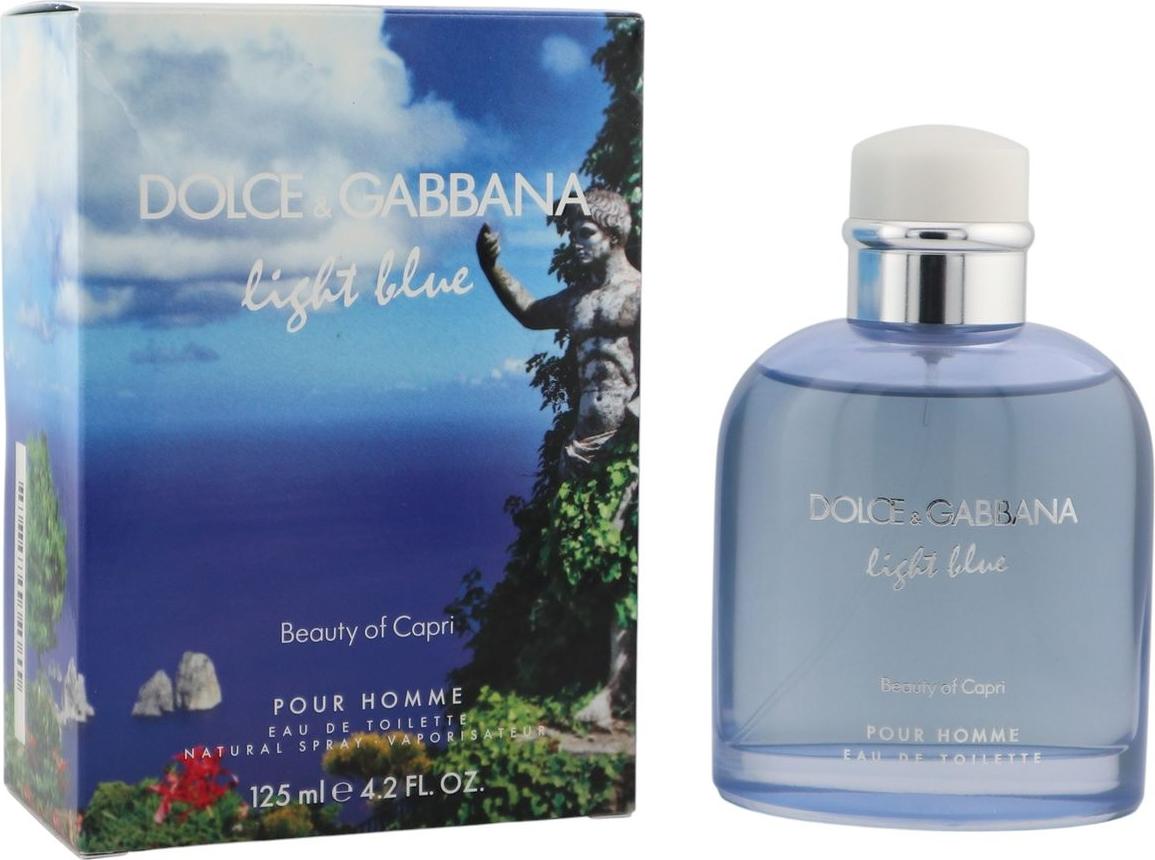 Dolce & Gabbana Light Blue Beauty of Capri Pour Homme D&G toaletná voda s rozprašovačom 125 ml