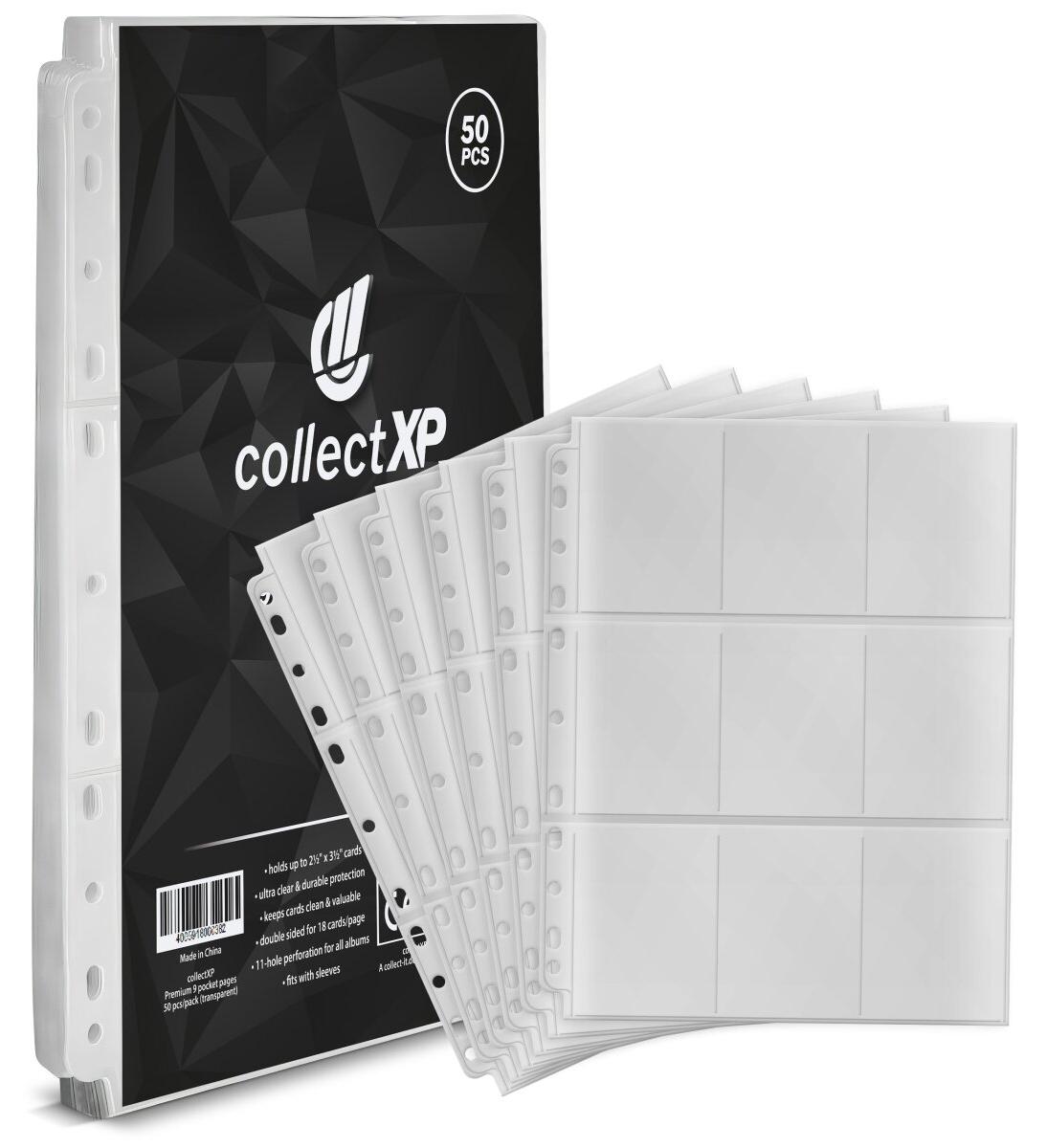 collect-it.de collectXP - Albumseiten – Premium Sammelkarten-Hüllen für alle TCG & Sammelkarten ( Magic, Pokemon, Yu-Gi-Oh! & co.) (50 Stk./transparent)