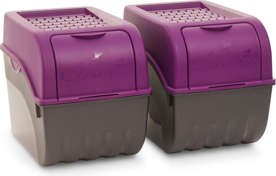 Novaliv Gemüseboxen Kartoffelboxen Vorratsbehälter 3,5l bis 9l (Lila, 2X 9l)