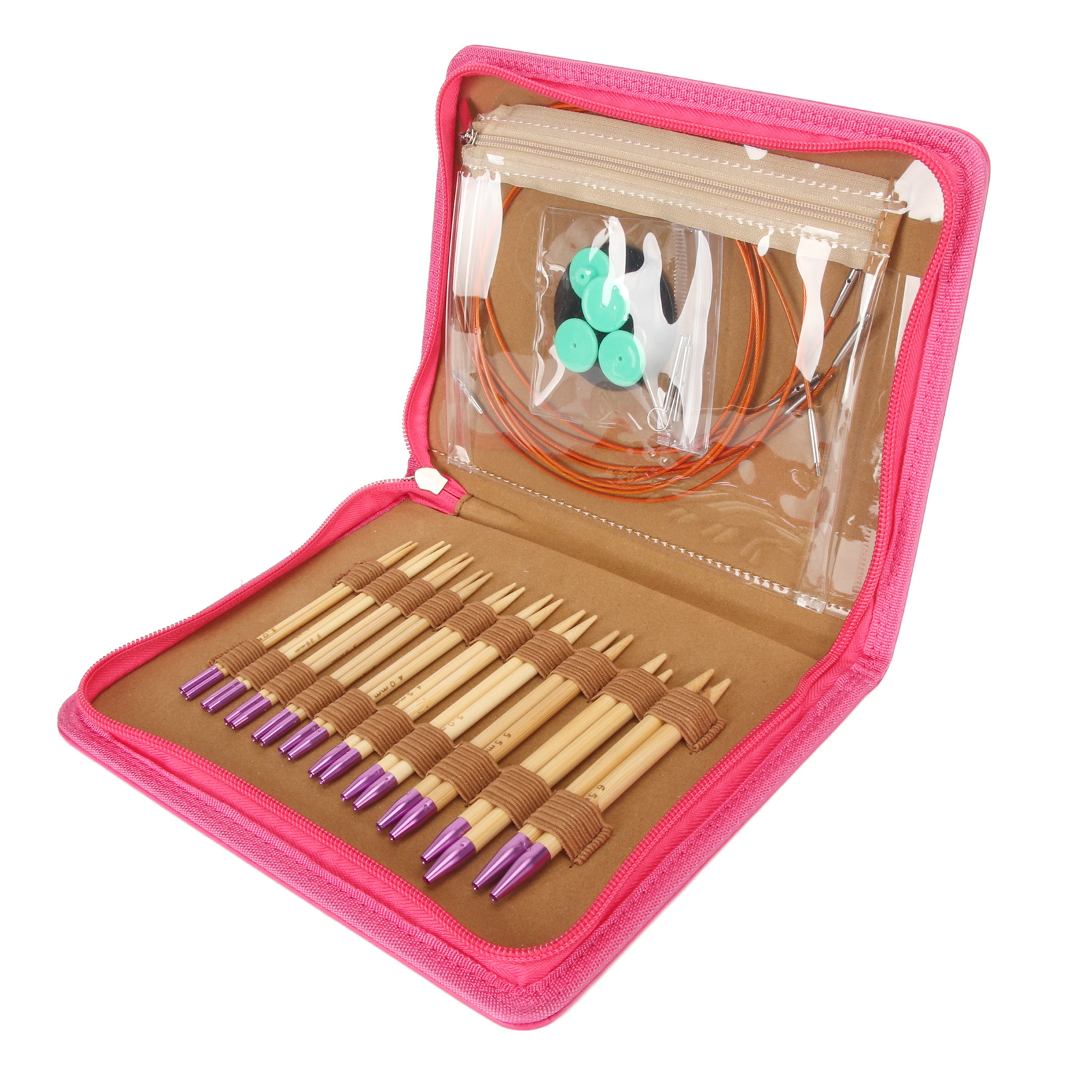 Kruhové pletacie ihlice, sada kruhových pletacích ihlíc, vymeniteľné kruhové pletacie ihlice, vymeniteľné pletacie ihlice s úložnou taškou, bambusové kruhové pletacie ihlice, sada háčkovacích ihlíc na pletenie