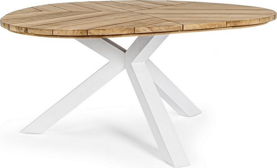 Tisch Palmdale 160 x 160 x 77 cm Teakholz