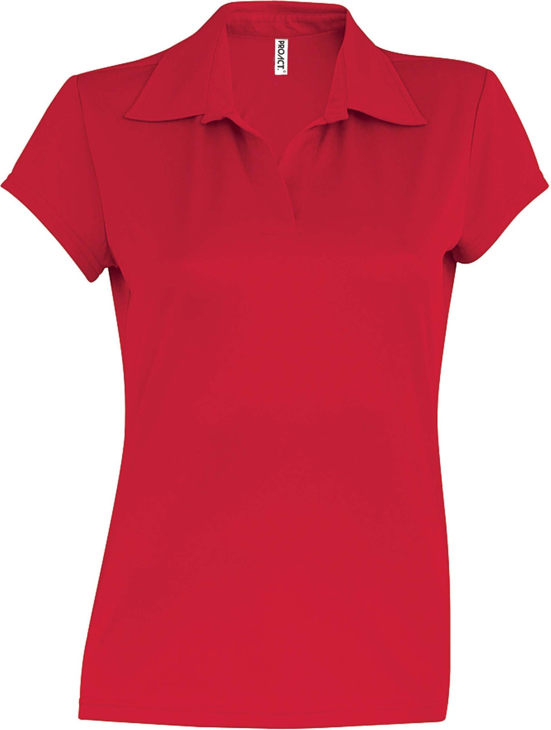 Proact Damen Polo-Shirt Poloshirt Pique T-Shirt Baumwolle Shirt, Größe:S, Farbe:Rot ep-92095