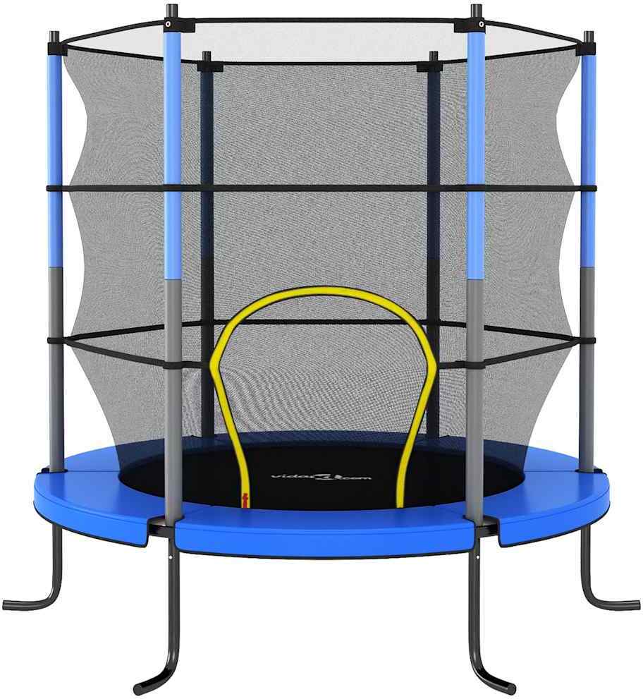 vidaXL Trampolína s bezpečnostnou sieťou okrúhla 140x160 cm modrá