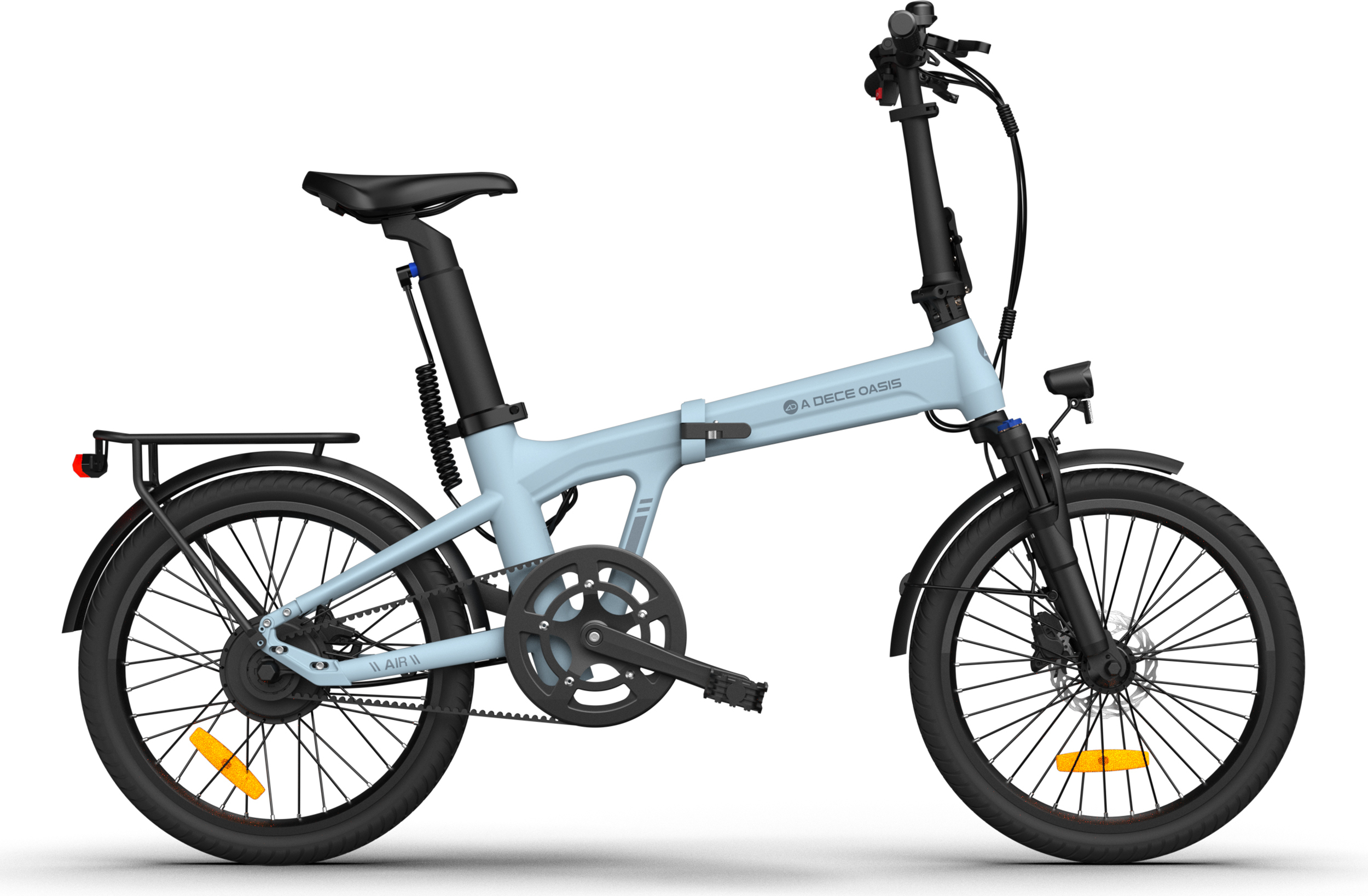 ADO EBike Air20Pro elektrický bicykel, pedelec, skladací bicykel s remeňovým pohonom, mestský bicykel, 20 palcov, bezkefový motor Bafang, ebike dámy/páni