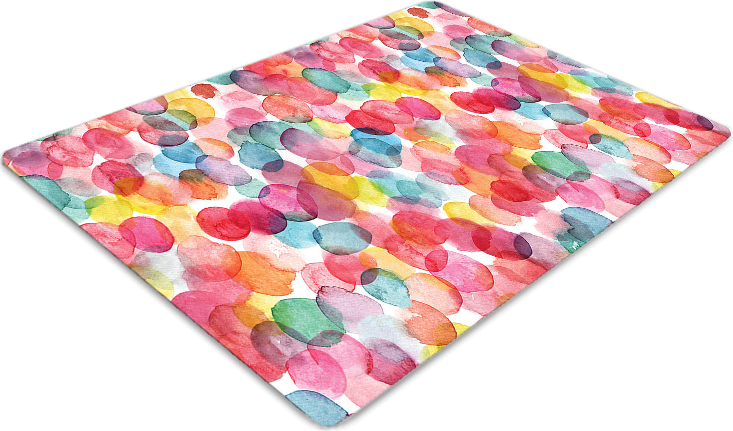 Podlahová ochranná podložka - Ochranná podložka pod stoličku - Podlahová podložka - 100x70 cm - Farebné bubliny