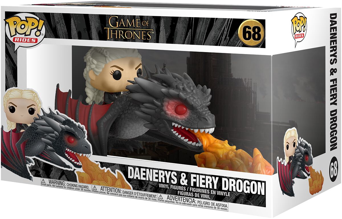 Game of Thrones - Daenerys & Fiery Drogon 68 - Funko Pop! - Vinyl Figur 45338