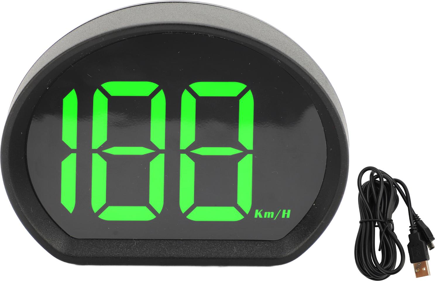 Gistuch Auto HUD -Tachometer Universal USB -Kabelplug und Spiel großer Schriftart LED GPS Digital für alle CARS X3 Green Km/H