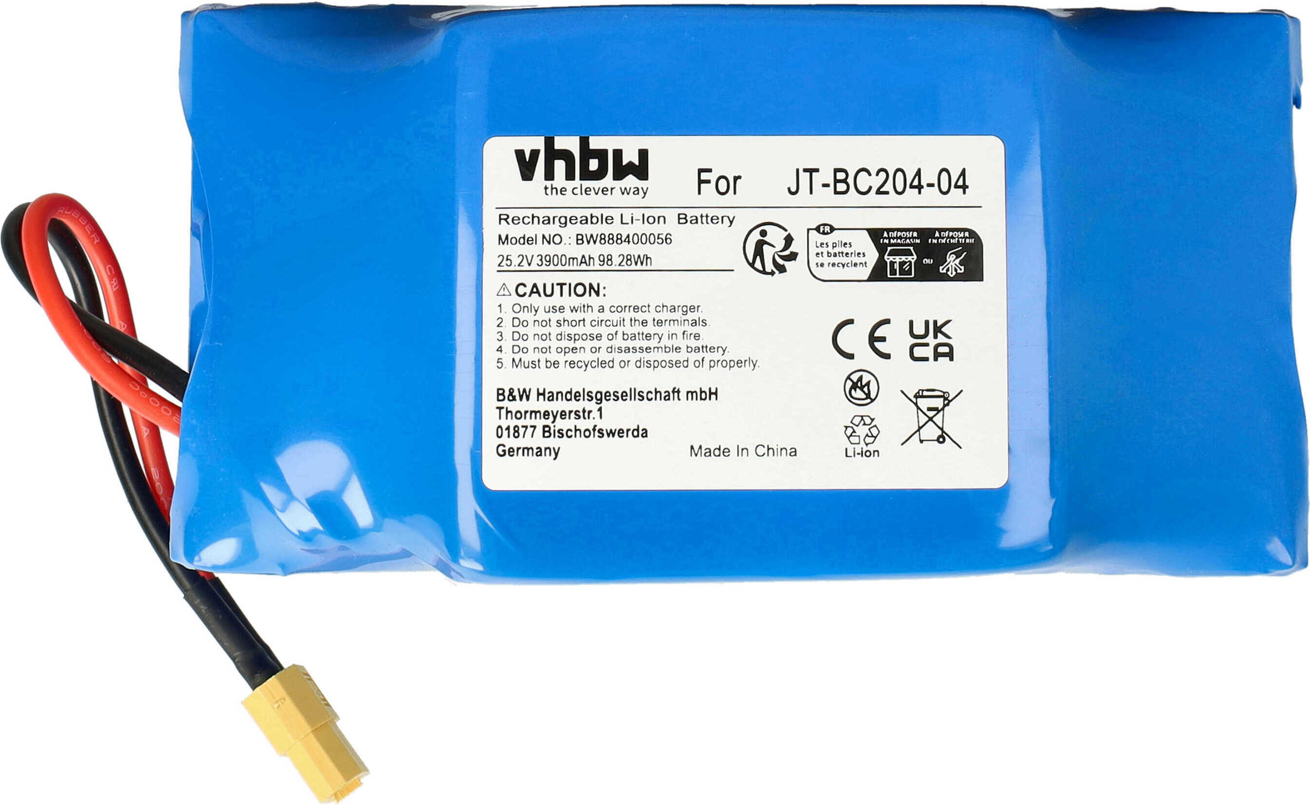 vhbw Akku Ersatz für Elitop 0702AS-HCY für E-Scooter, Hoverboard (3900 mAh, 25,2 V, Li-Ion) 173587247-2