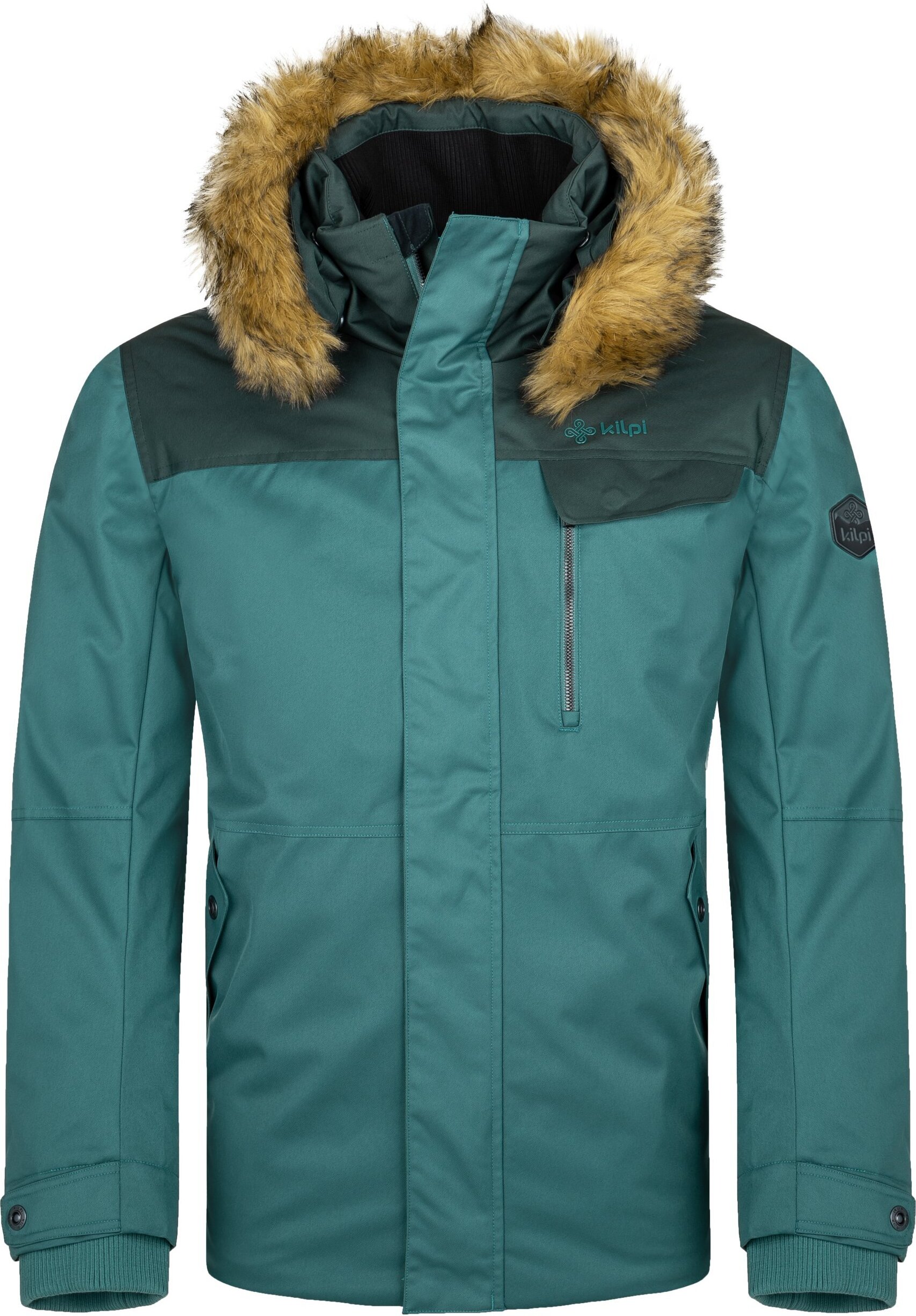 Herren Winterjacke Kilpi ALPHA-M, DUNKELGRÜN, Größe M