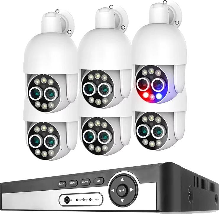 Monitorovací kamerový systém, rozlíšenie 8MP, technológia detekcie AI, 8CH NVR 6 ks kamier, žiadne