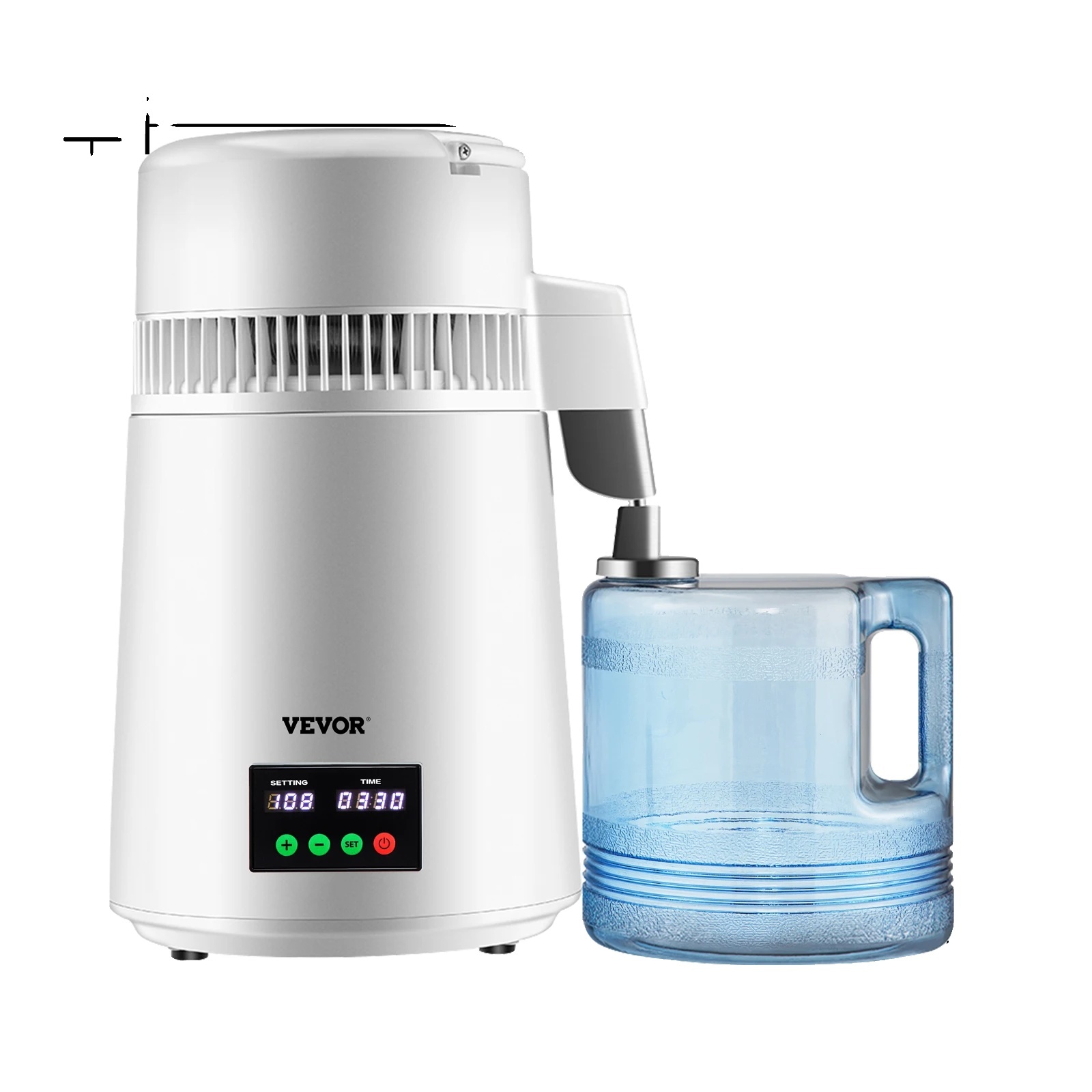 Vodný odparovač 750 W, účinné čistenie, objem 4 l, biely