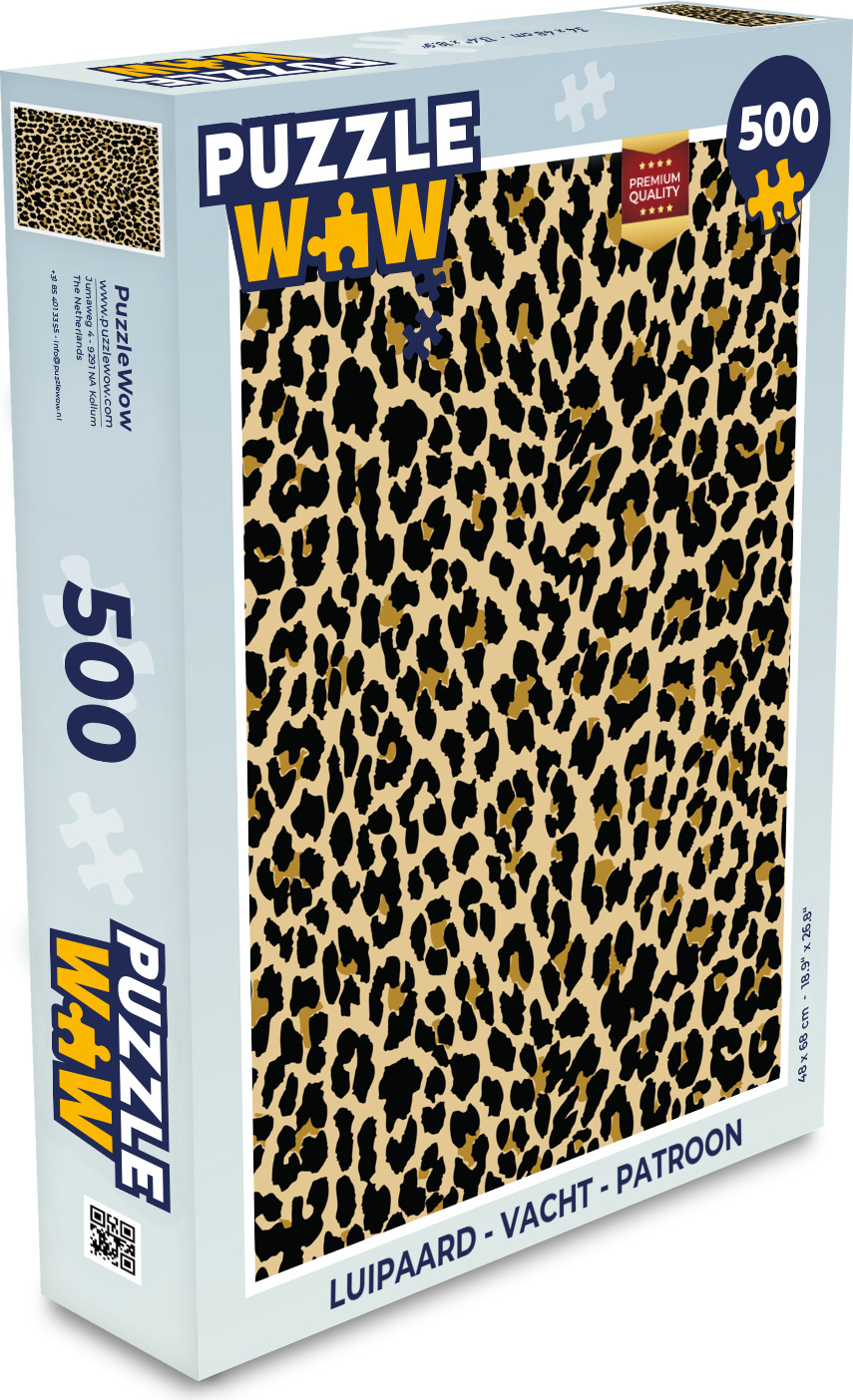 MuchoWow® Puzzle 500 Teile Leopard - Mantel - Schnittmuster - Denken - Spiel - Toy 137|339284811