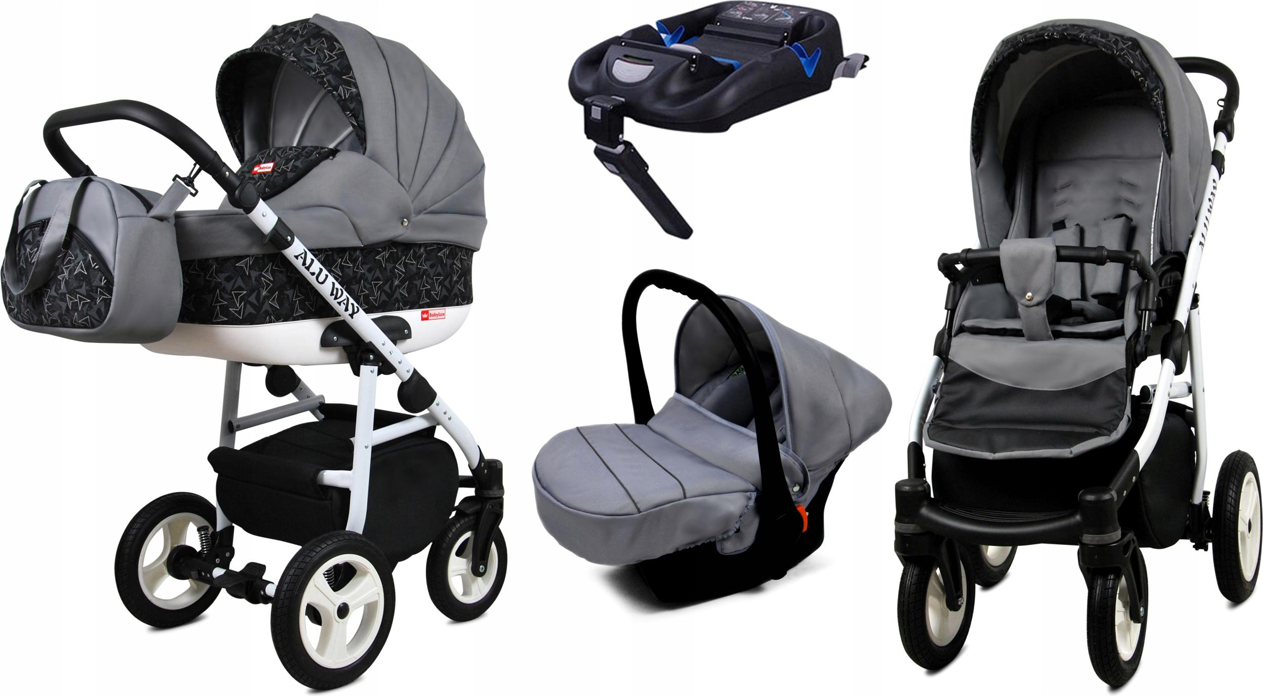 BabyLux Alu Way | 4in1 Kinderwagen Set | Steel Arrow | Kombikinderwagen | Kinderwagenset | Isof