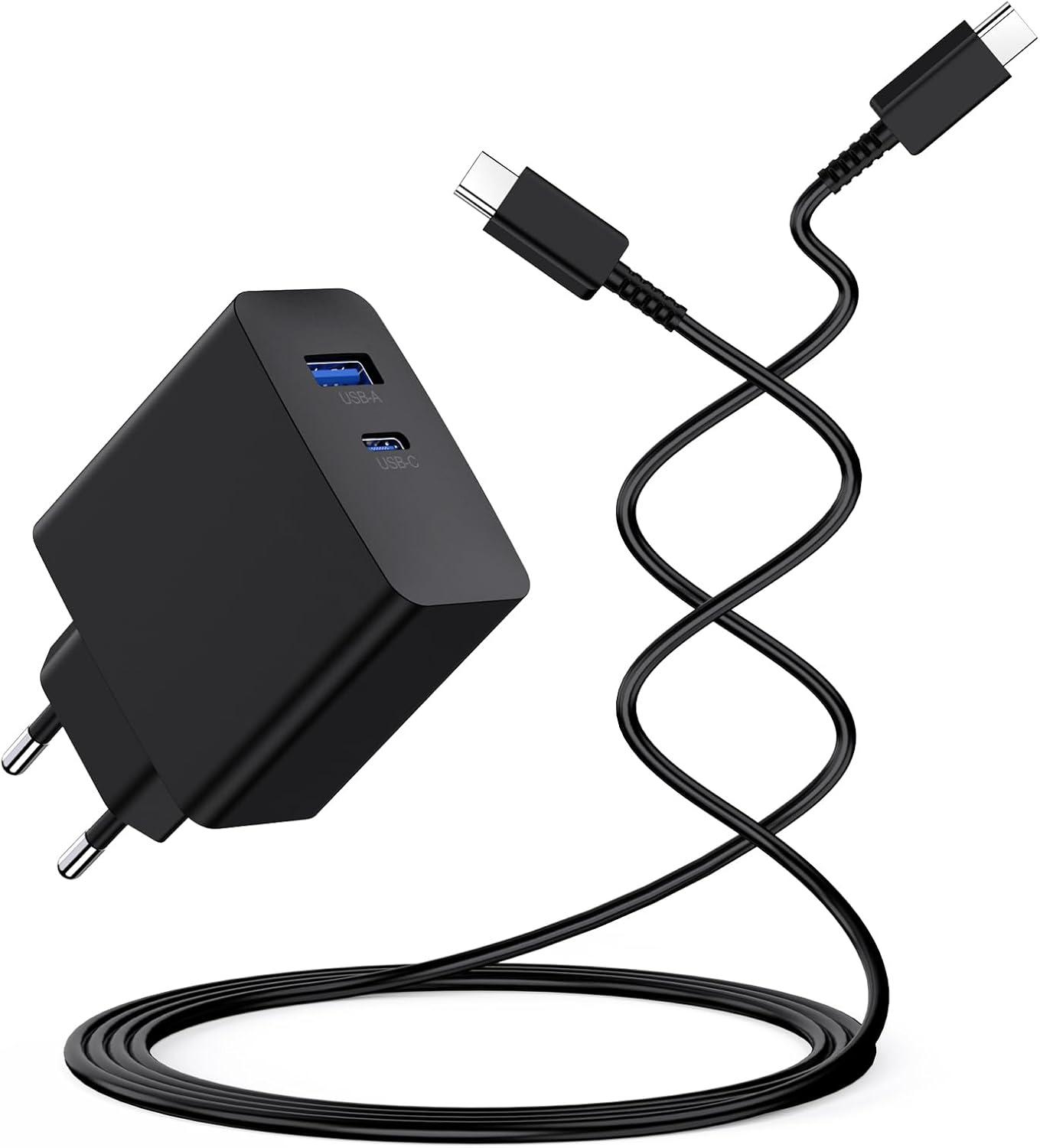 neue dawn 65W USB C Schnell Ladegerät 2 Port für Samsung Galaxy Tab S9 Tab S8 Ultra Tab S8+ Tab S8 iPad 10 iPad 9 iPad 8 iPad 7 iPad 6 iPad 5 iPad 4 3 2