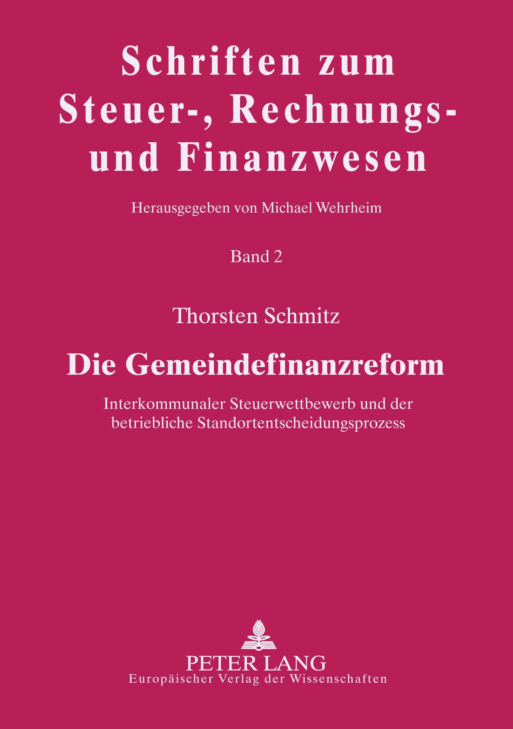 Sonstige Verlage Die Gemeindefinanzreform