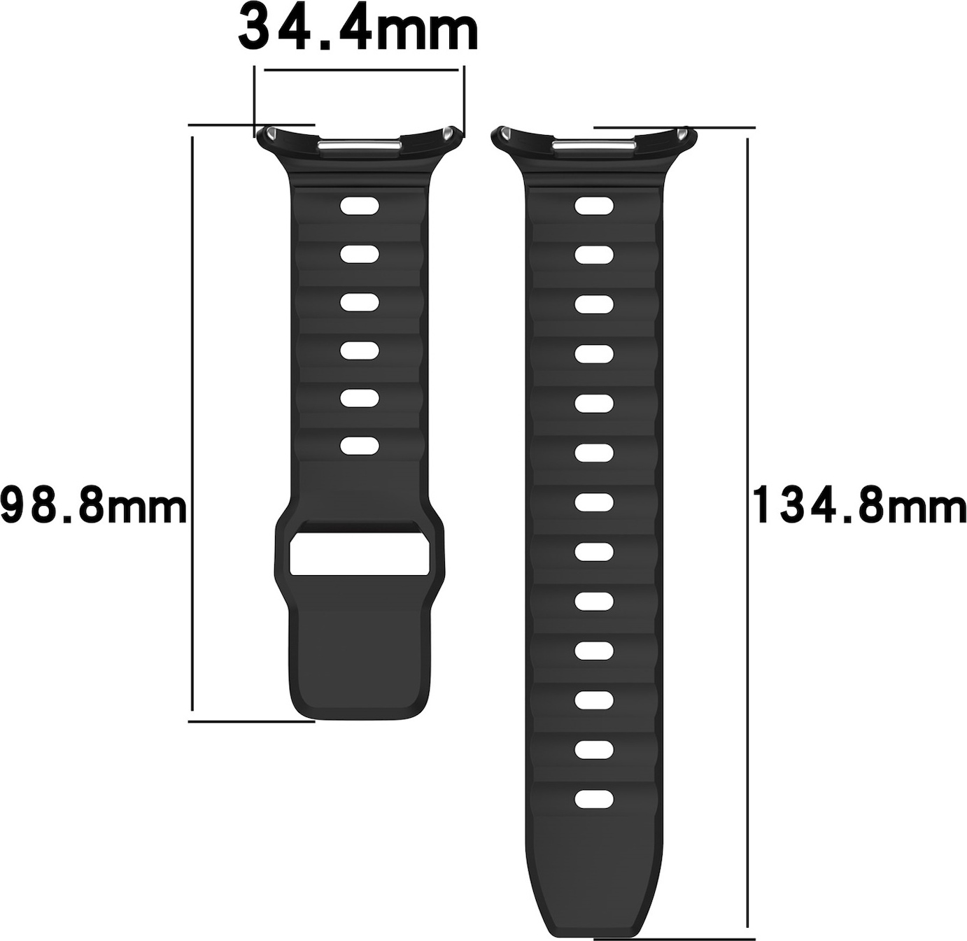 Pre Samsung Galaxy Watch Ultra 47 mm jednofarebný silikónový pásik na ruku zelený