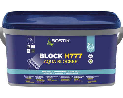 Bostik Block H777 Universalabdichtung Aqua Blocker 6Kg Eimer Bauwerksabdichtung 30621532