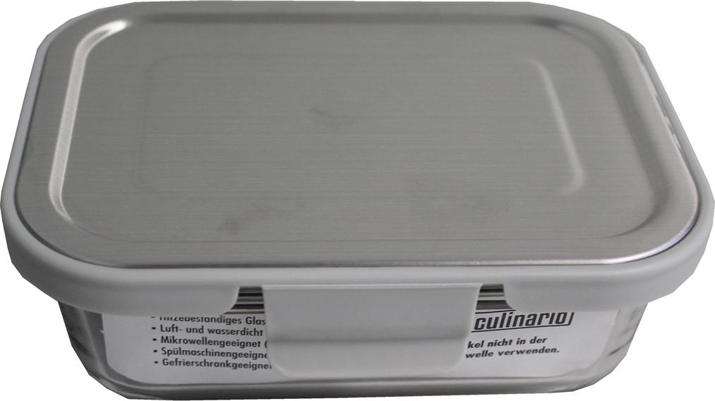 Frischhaltedose Grau 620 ml Glas mit Kunststoffdeckel neuetischkultur