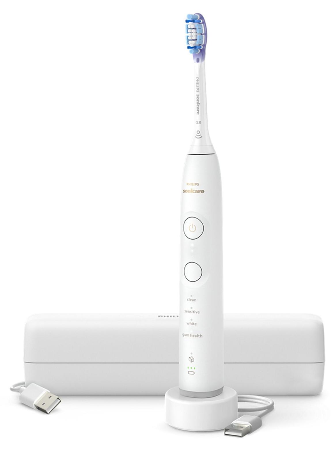 Philips Sonicare 7100 series HX7420/01, Dospelý, Sonická zubná kefka, Jemný, Gum starostlivosť, Bielenie, 62000 pohybov za minútu, Biela, 2 min, 4 x 30 sec