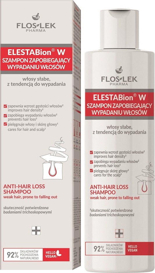 Flos-Lek ELESTABion W, Šampón na prevenciu vypadávania vlasov, 200 ml