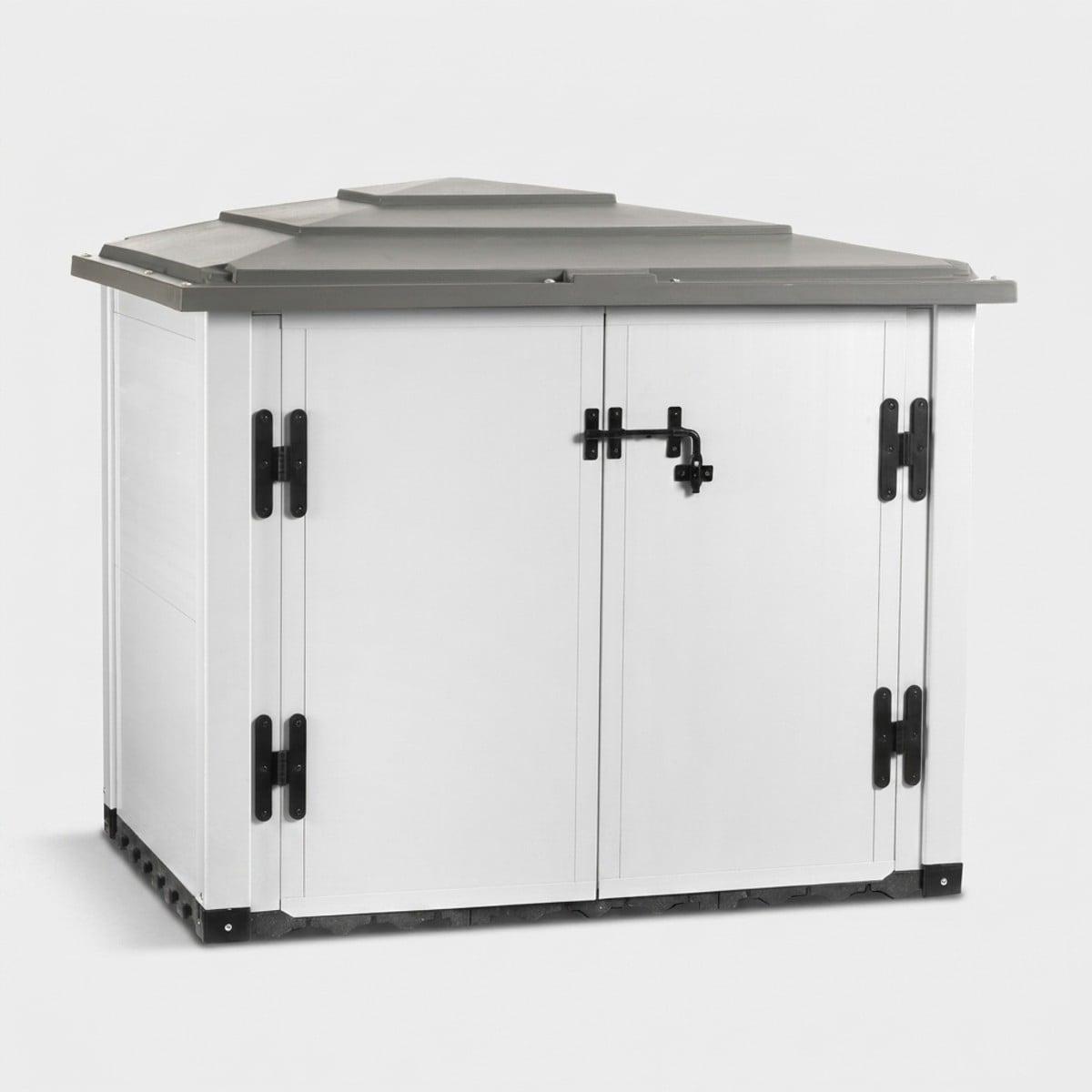 GAROFALO Gartenbox aus PVC mit 2 Türen 131x88x111 cm Urban 100