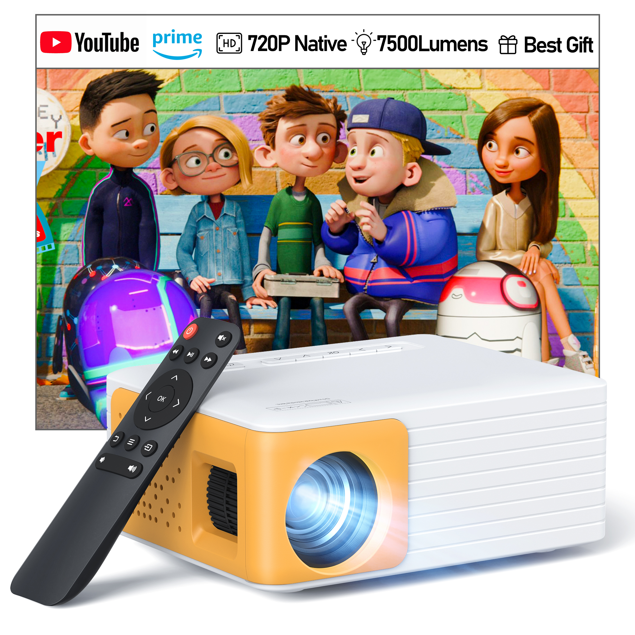 YOTON Mini Beamer – Beamer Full HD 1080P unterstützt, Y3 Mini