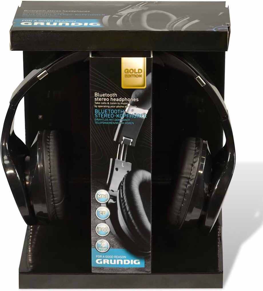 Slúchadlá Grundig Stereo Bluetooth čierne 300 mAh