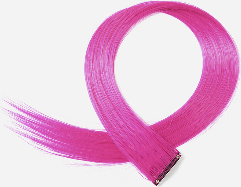 INF 10Pcs Clip in Haarverlängerungen Rosa 370403
