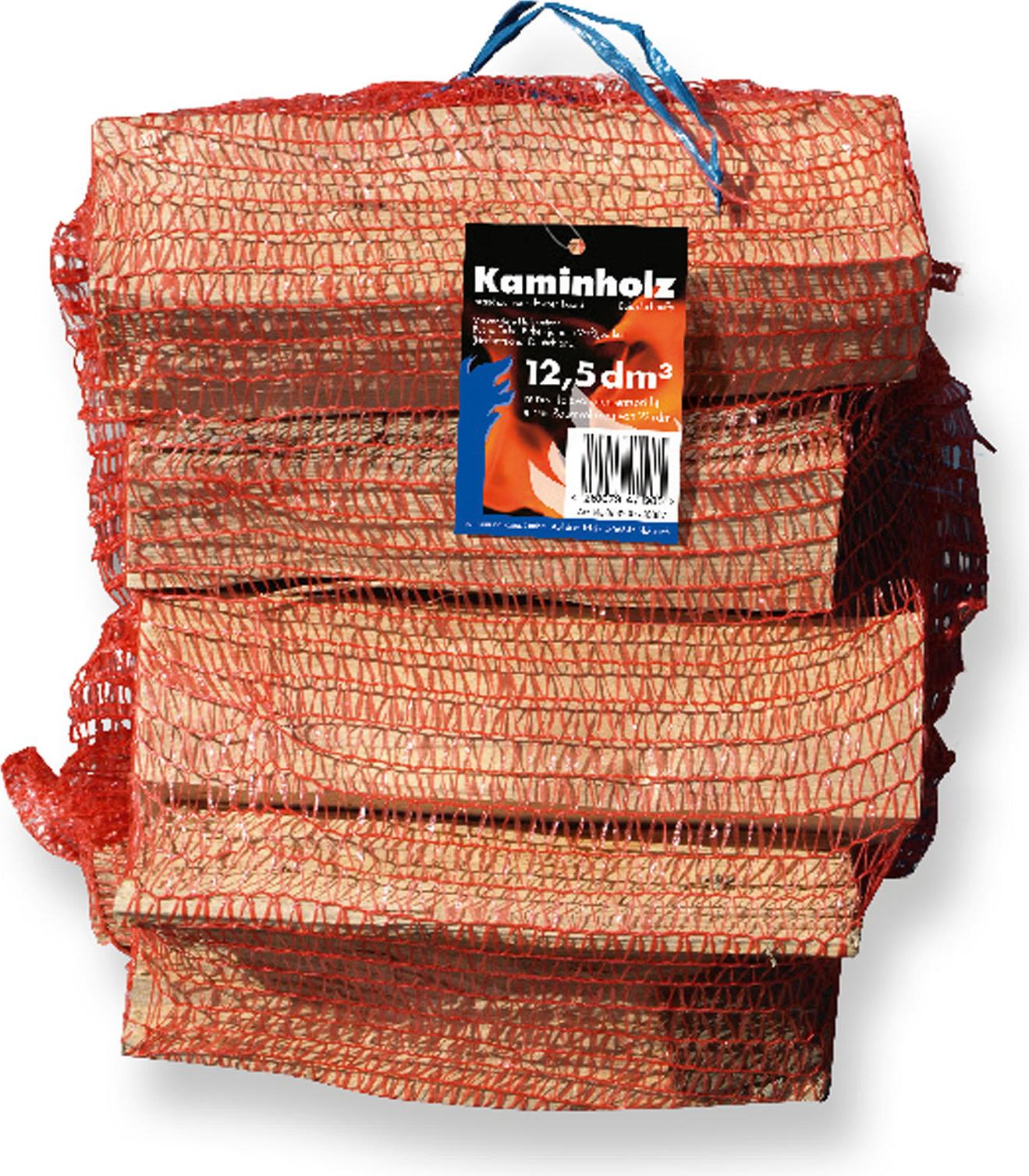 Hamann Kaminholz im Netz 12,5dm³ reines Holzvolumen 22rdm Raumvolumen Brennholz 868200