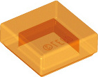 100 kusov LEGO, diel c. 3070, Trans Orange (Trans Orange)