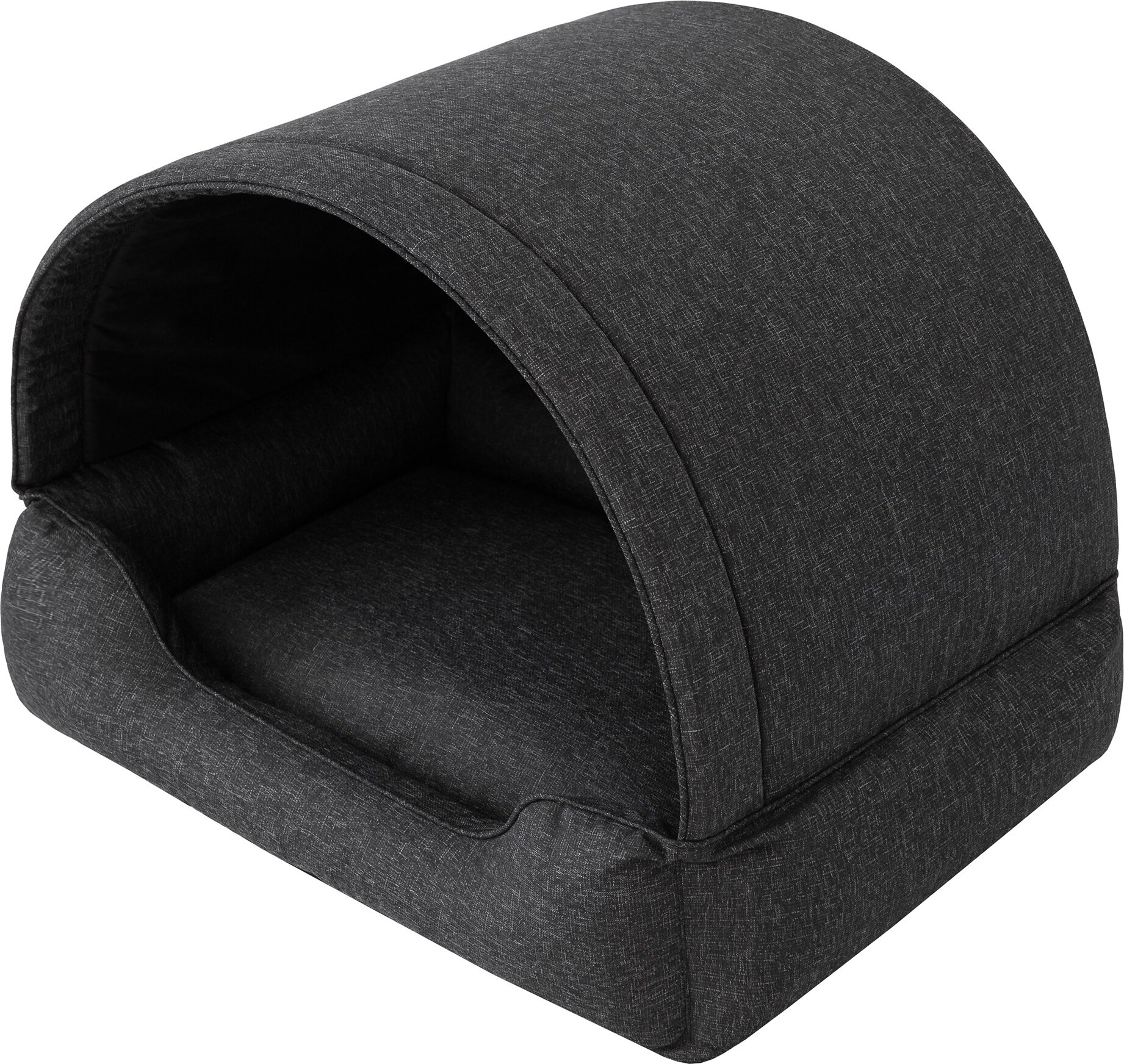 Stanis³aw Jurga Hundebett, Stoffhundehaus, Katzenhöhle, Hundehütte, Hundekorb, Hundeliege, Schlafplätze, Möbel für Tiere, Hundesofa, Schwarz, L: 60x47 cm R1 PPECZA2_PIL