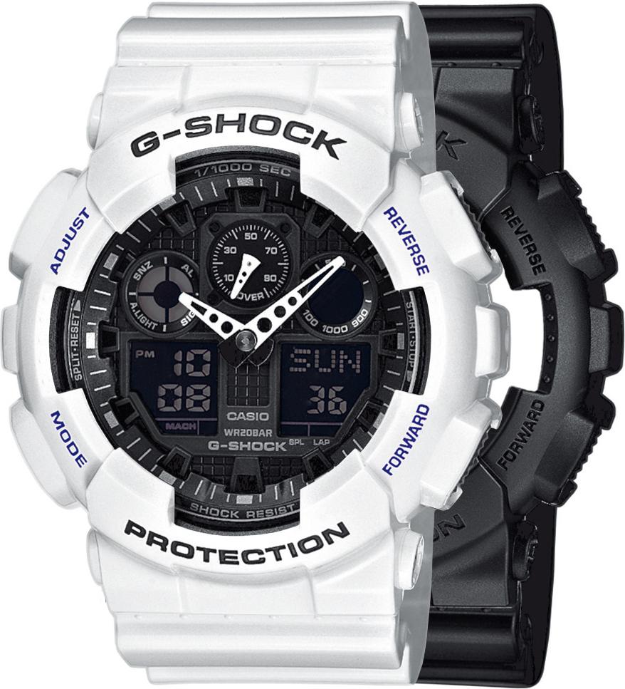 Casio G-Shock SET GA-100-1A1ER hodinky + BEZEL 10347600 + BAND 10347710 20BAR